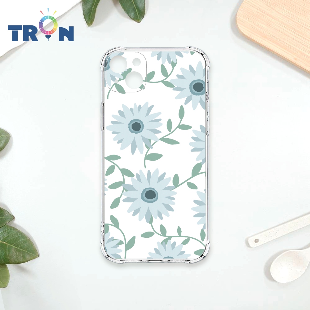 TRON IPhone 14 PLUS 平塗手繪花C款 四角防摔殼 手機殼