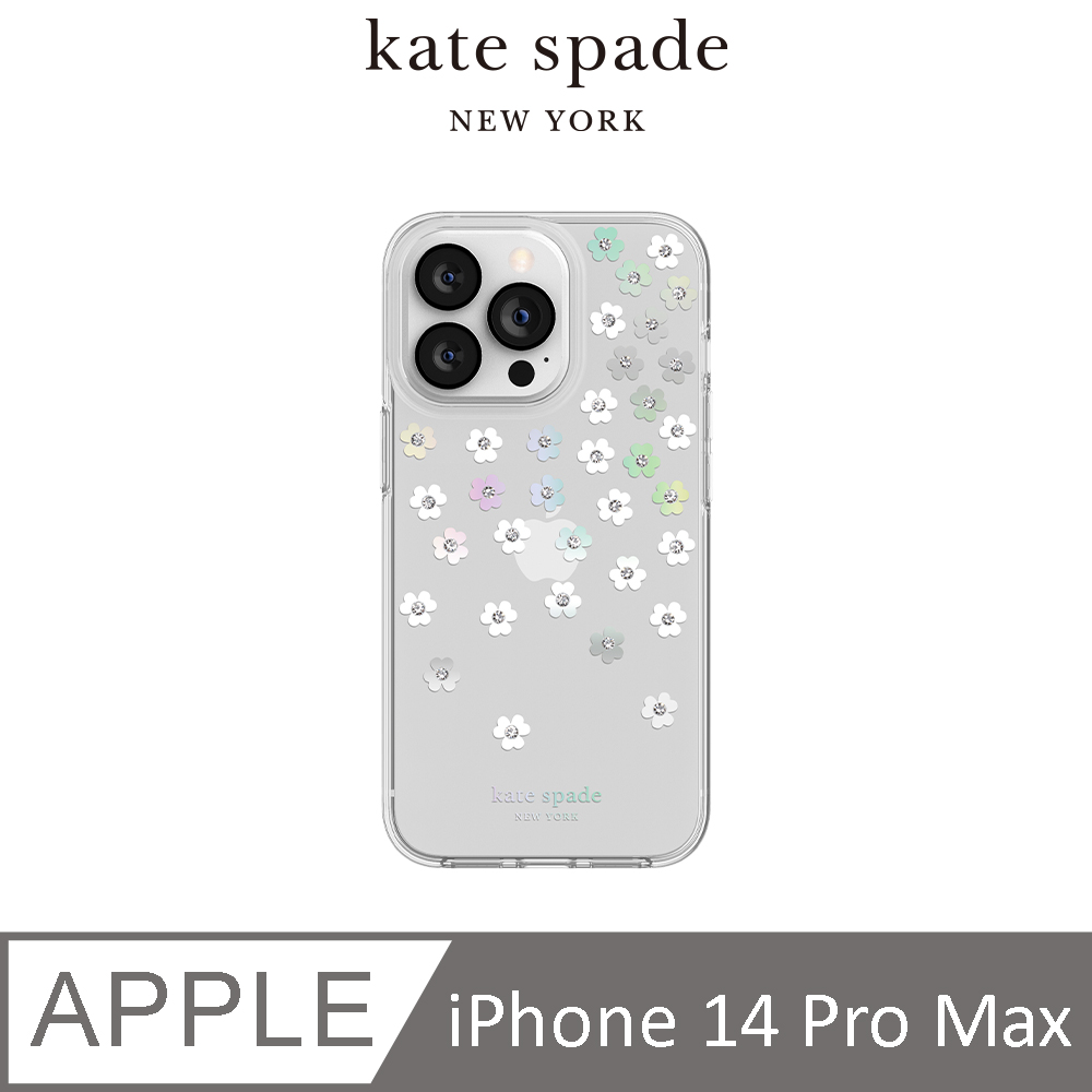【kate spade】iPhone 14 Pro Max 精品手機殼 幻彩小花