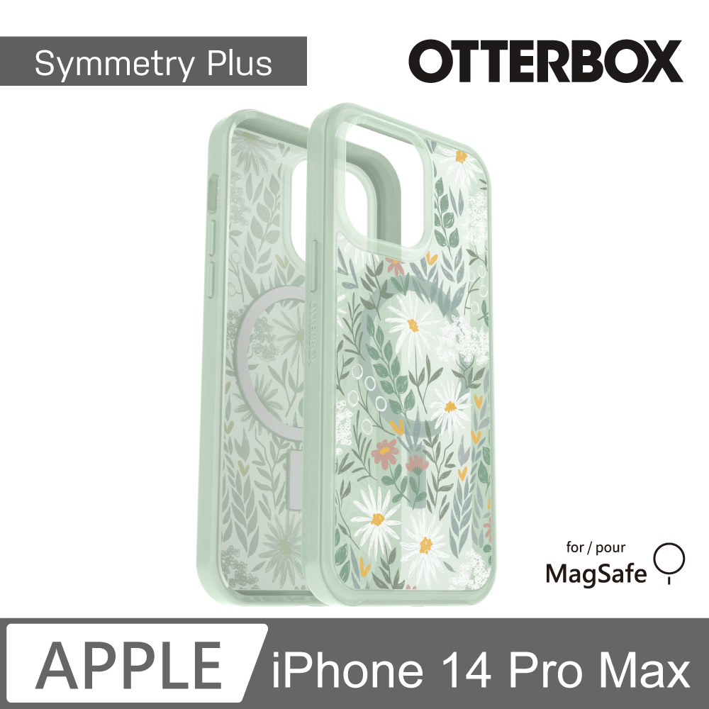 OtterBox iPhone 14 Pro Max Symmetry Plus 炫彩幾何⁺保護殼-星語草綠