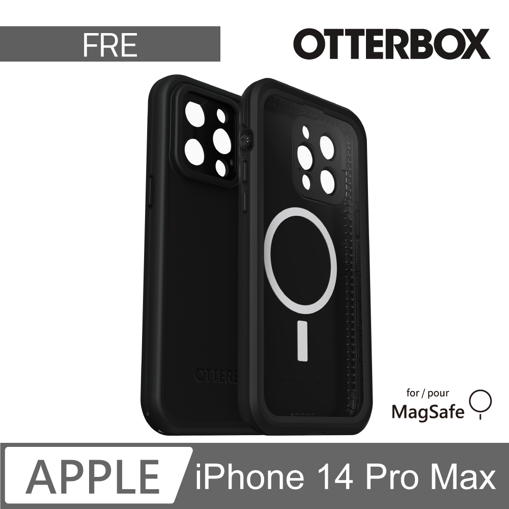 OtterBox LifeProof iPhone 14 Pro Max 全方位防水/雪/震/泥 保護殼-Fre(黑) 支援MagSafe