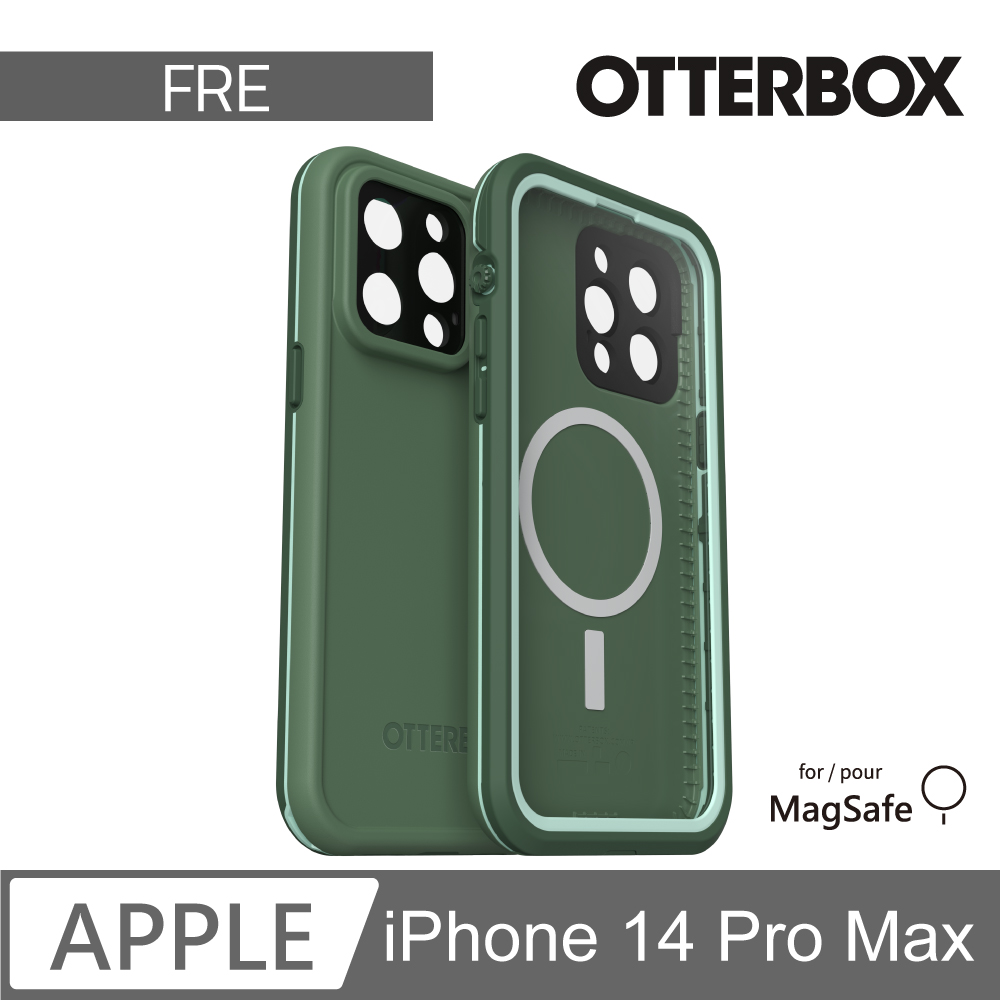 OtterBox LifeProof iPhone 14 Pro Max 全方位防水/雪/震/泥 保護殼-Fre(綠) 支援MagSafe