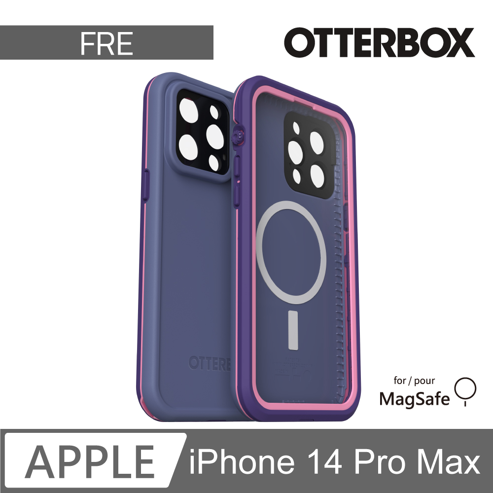 OtterBox LifeProof iPhone 14 Pro Max 全方位防水/雪/震/泥 保護殼-Fre(紫) 支援MagSafe