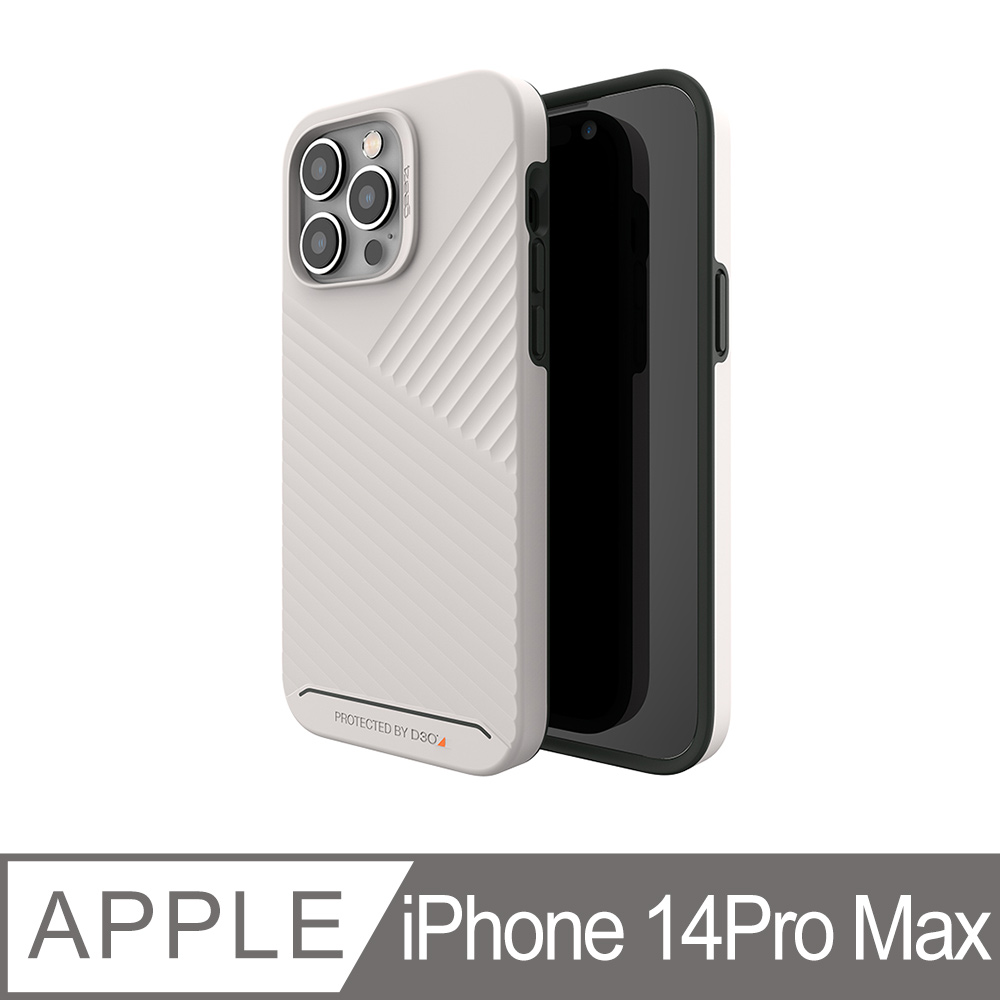 Gear4 iPhone 14 Pro Max 6.7吋 D3O 迪納利磁吸款-抗菌頂級軍規(5米)防摔保護殼-灰色