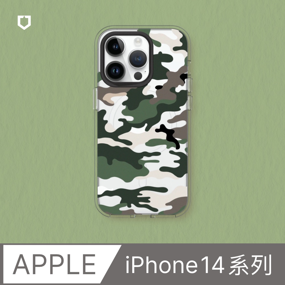 【犀牛盾】iPhone 14系列Clear(MagSafe兼容)透明防摔手機殼｜獨家設計-復古迷彩