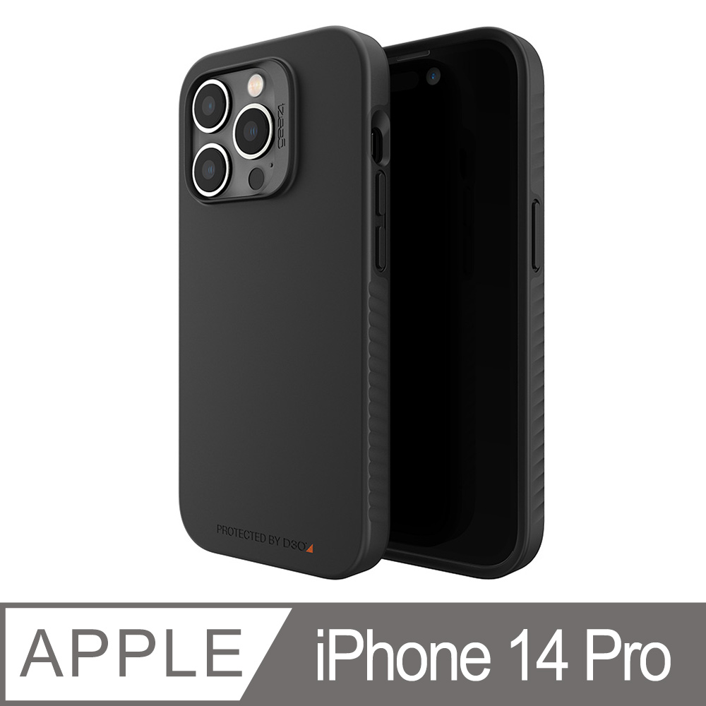 Gear4 iPhone 14 Pro 6.1吋 D3O Rio Snap 里約 黑色磁吸款-抗菌軍規防摔保護殼