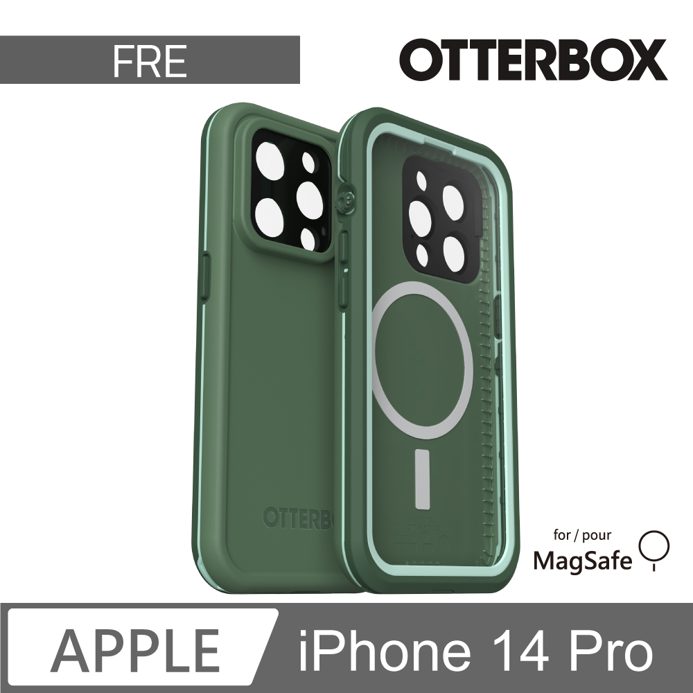 OtterBox LifeProof iPhone 14 Pro 全方位防水/雪/震/泥 保護殼-Fre(綠) 支援MagSafe