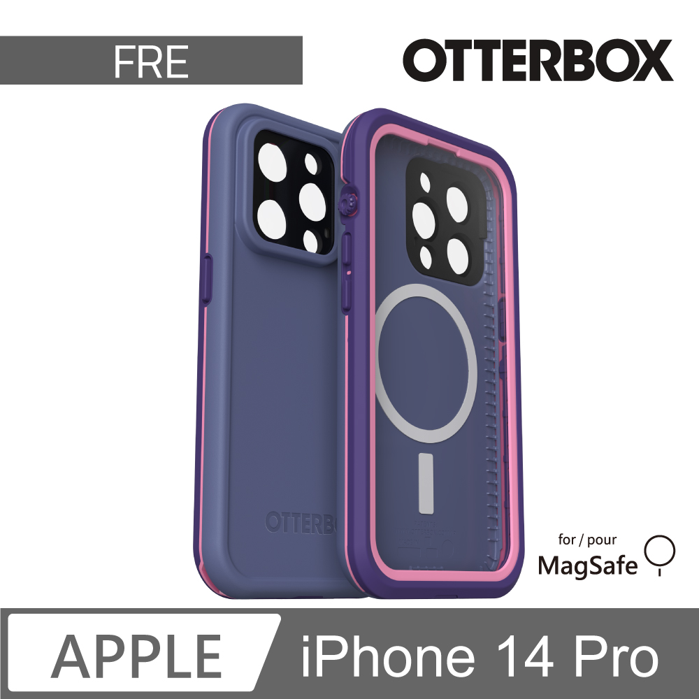 OtterBox LifeProof iPhone 14 Pro 全方位防水/雪/震/泥 保護殼-Fre(紫) 支援MagSafe