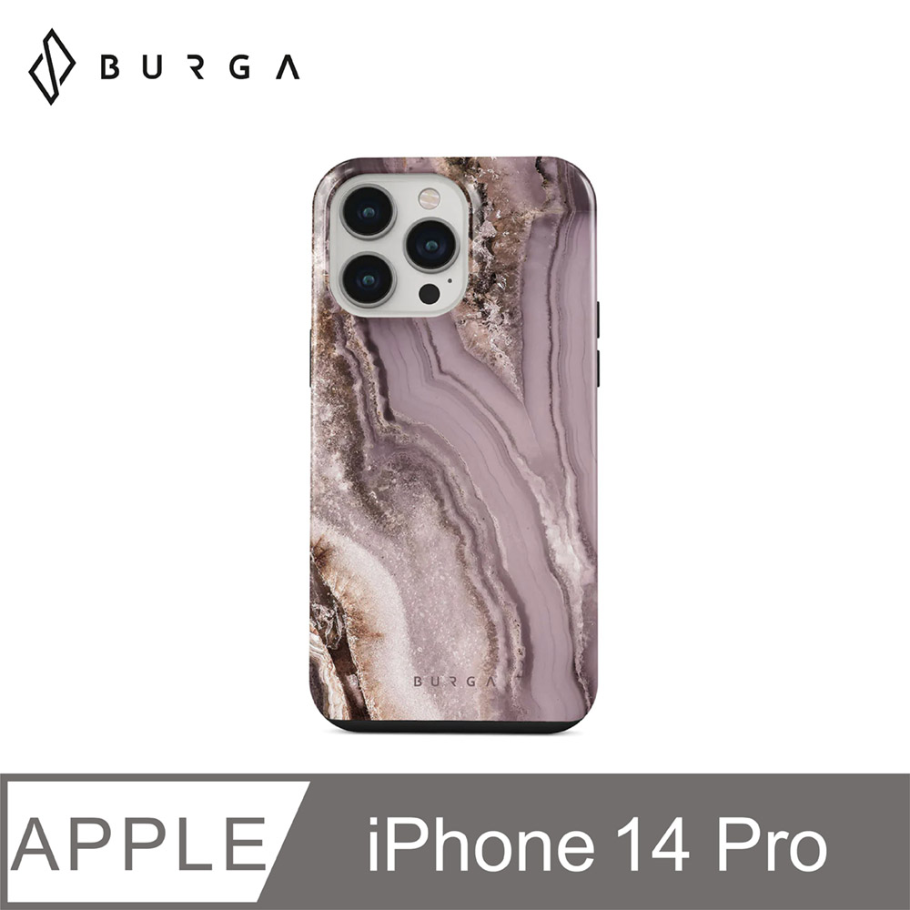 BURGA iPhone 14 Pro Tough系列防摔保護殼-紫鬱鑲金
