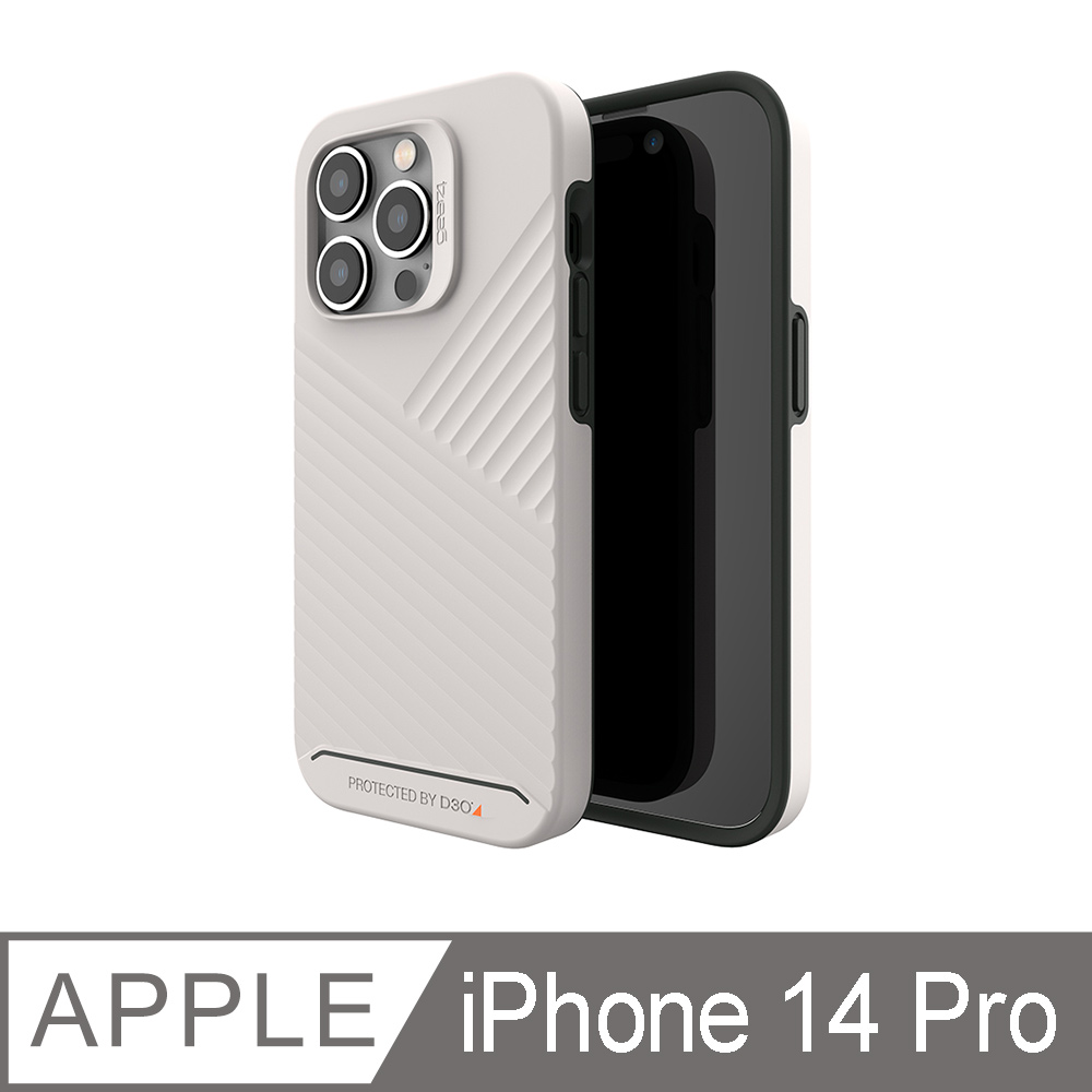 Gear4 iPhone 14 Pro 6.1吋 D3O 迪納利磁吸款-抗菌頂級軍規(5米)防摔保護殼-灰色