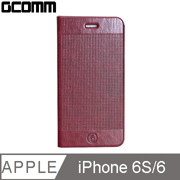GCOMM iPhone 6S/6 Embossed Dots 時尚圓點超纖皮套 美酒紅