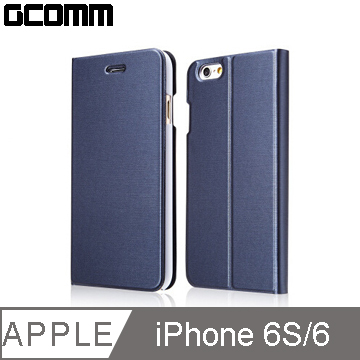 GCOMM iPhone 6S/6 Metalic Texture 金屬質感拉絲紋超纖皮套 優雅藍