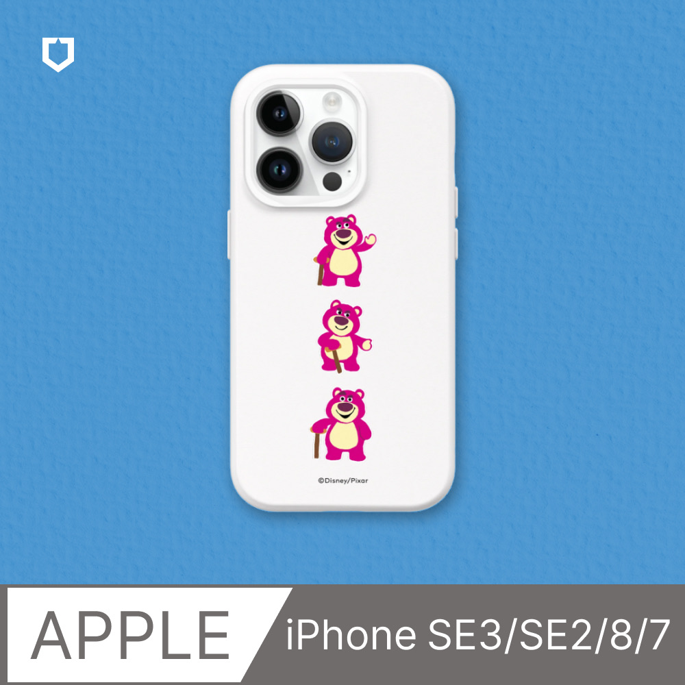 【犀牛盾】iPhone SE3/SE2/8/7SolidSuit防摔背蓋手機殼｜玩具總動員系列-熊抱抱抱哥(多色可選)