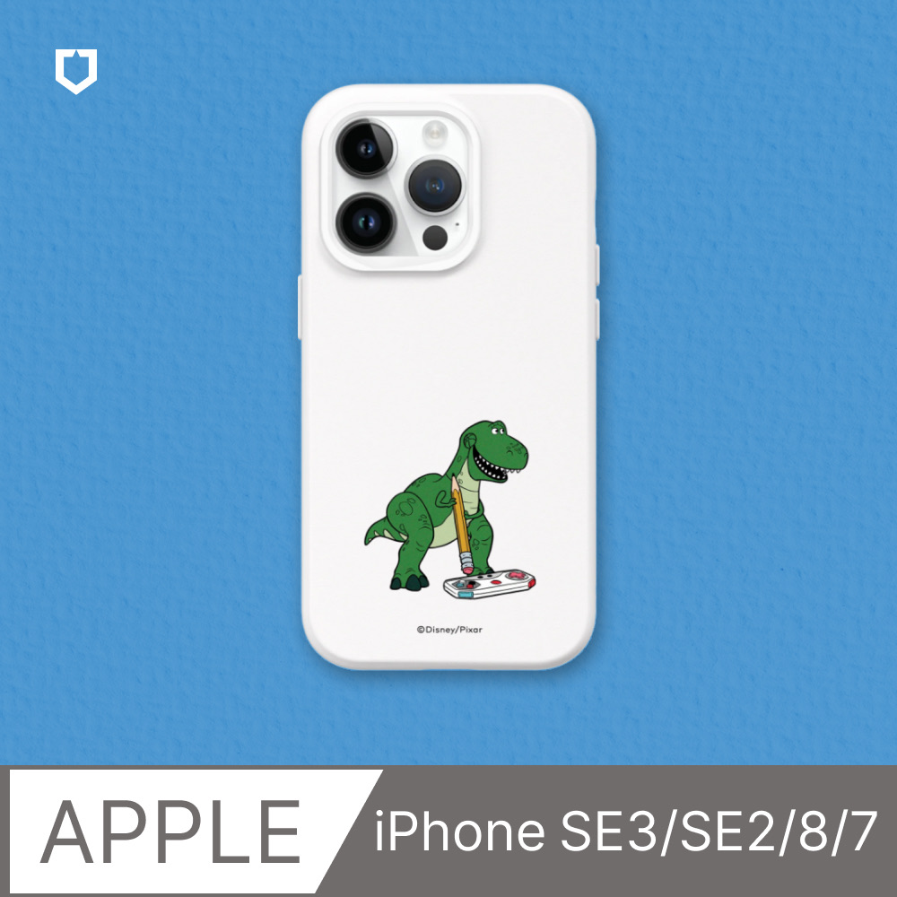 【犀牛盾】iPhone SE3/SE2/8/7SolidSuit防摔背蓋手機殼｜玩具總動員系列-抱抱龍打電玩(多色可選)