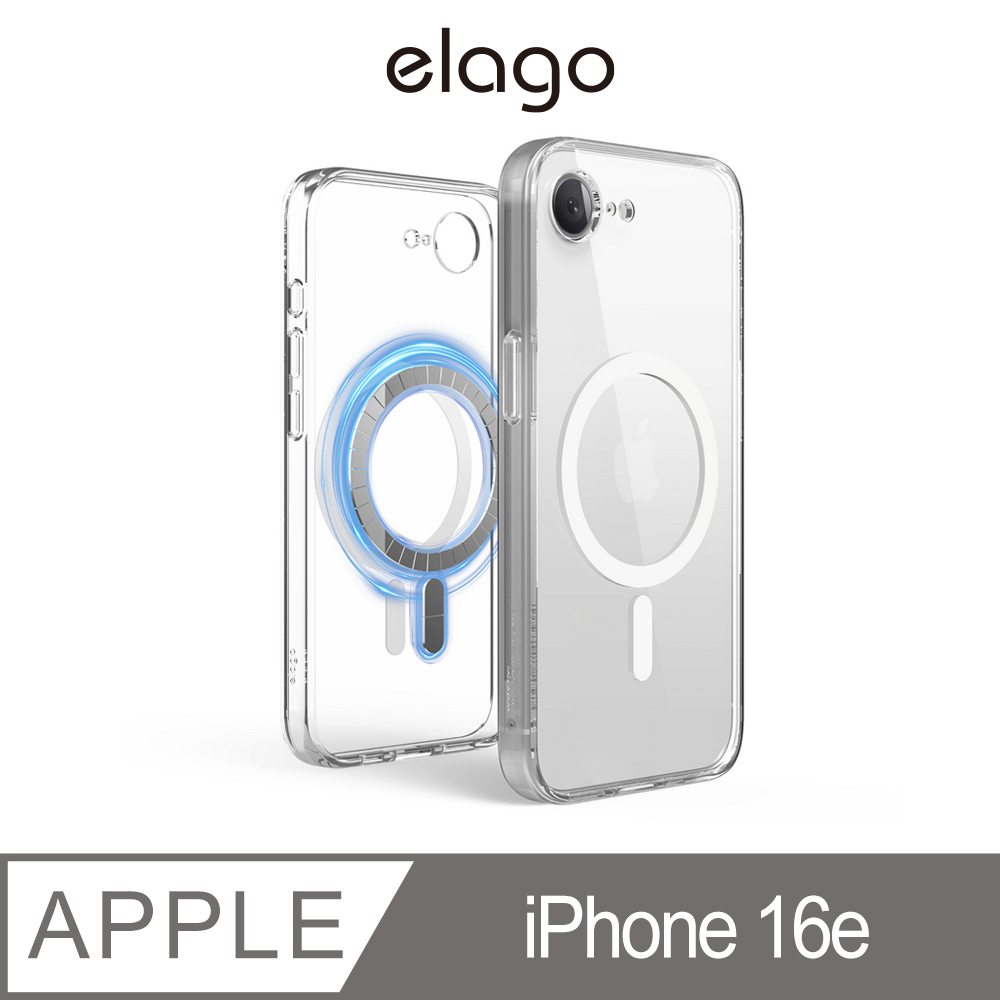 【elago】iPhone 16e Hybrid防摔邊框透明手機殼