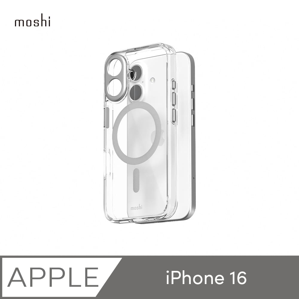 【moshi】iPhone 16 iGlaze 透明保護殼-Clear (兼容MagSafe)