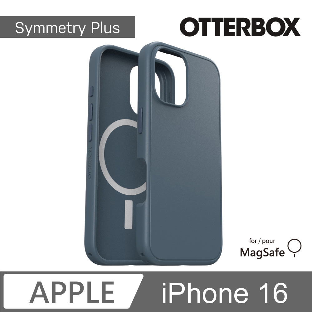 【OtterBox】iPhone 16 6.1吋 Symmetry Plus 炫彩幾何保護殼-藍(支援MagSafe)