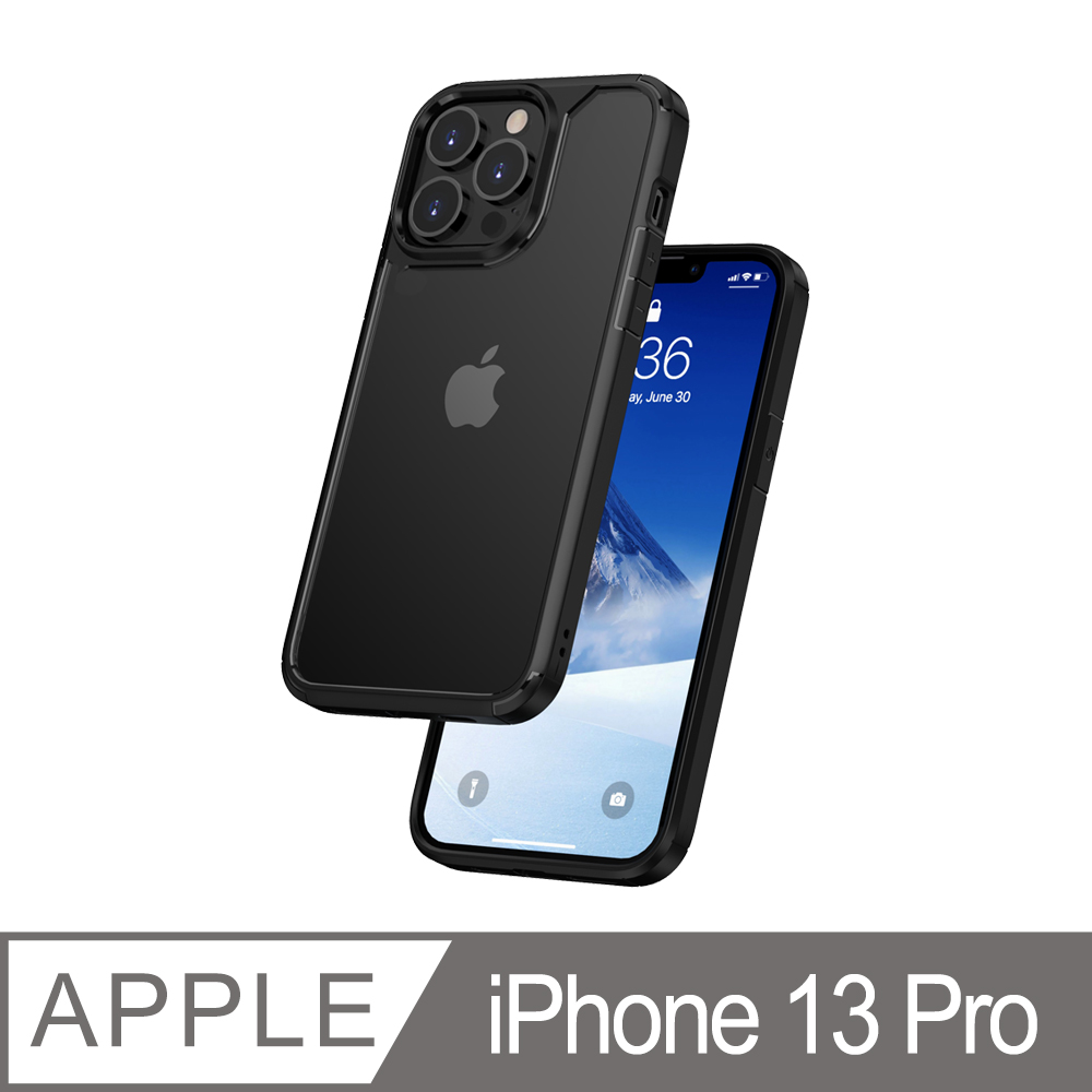 CASE SHOP iPhone 13 Pro (6.1吋)抗震防刮殼-先鋒透黑
