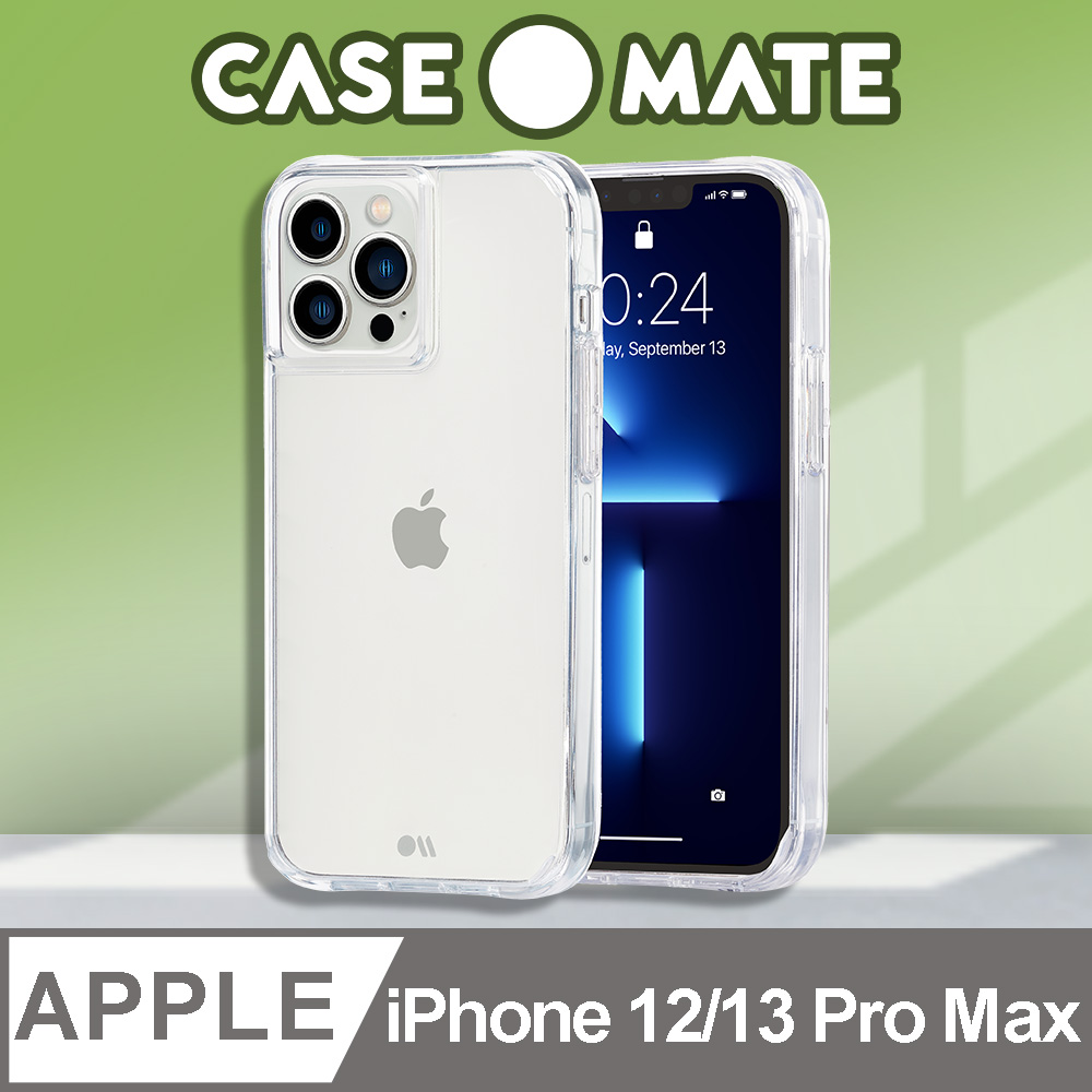 美國 Case●Mate iPhone 13 Pro Max Tough Clear Plus 環保抗菌防摔加強版手機保護殼
