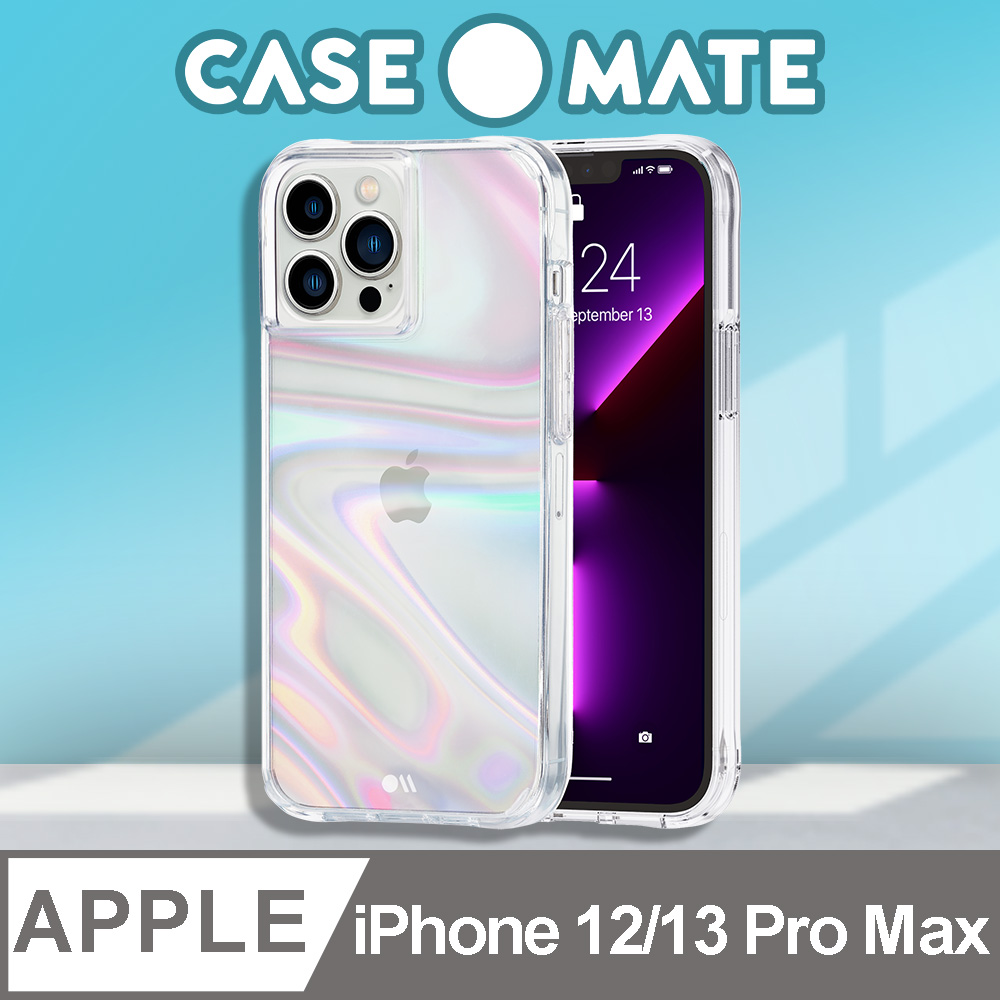 美國 Case●Mate iPhone 13 Pro Max Soap Bubble 幻彩泡泡防摔抗菌手機保護殼
