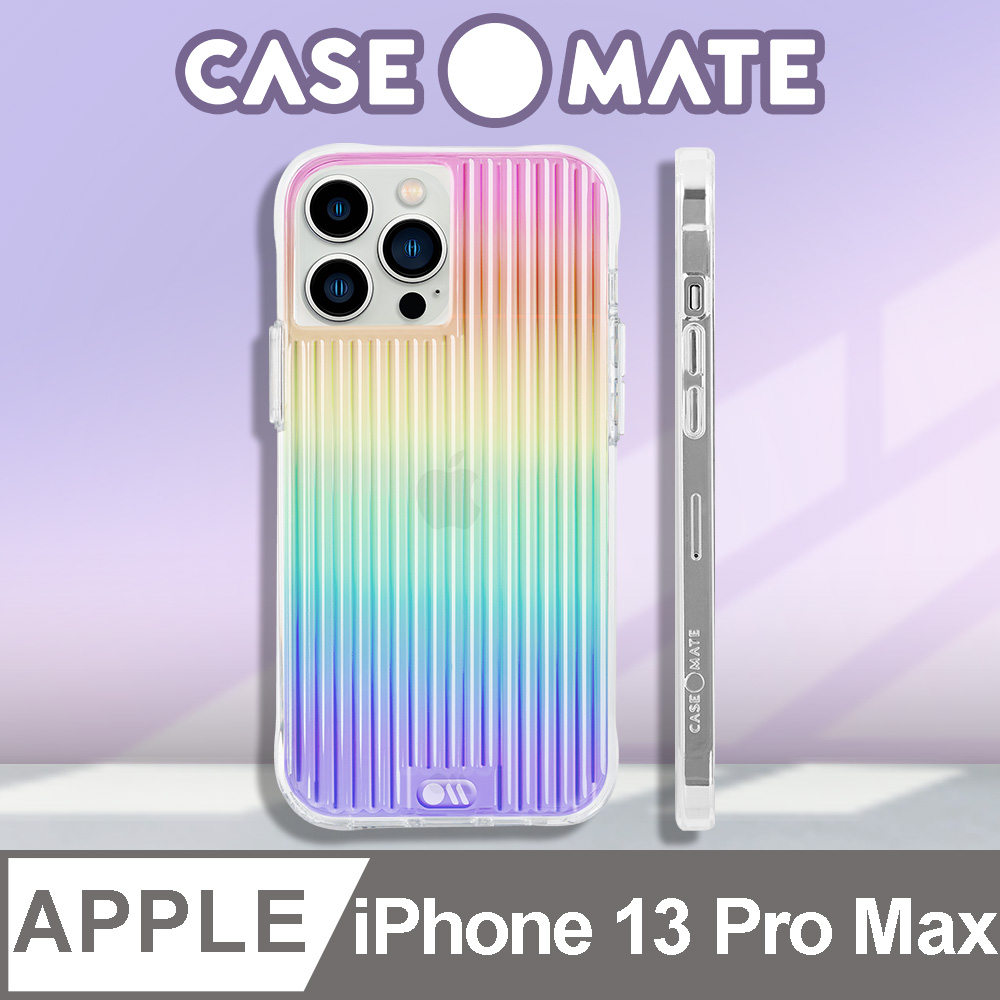 美國 Case●Mate iPhone 13 Pro Max Tough Groove 彩虹波浪防摔抗菌手機保護殼