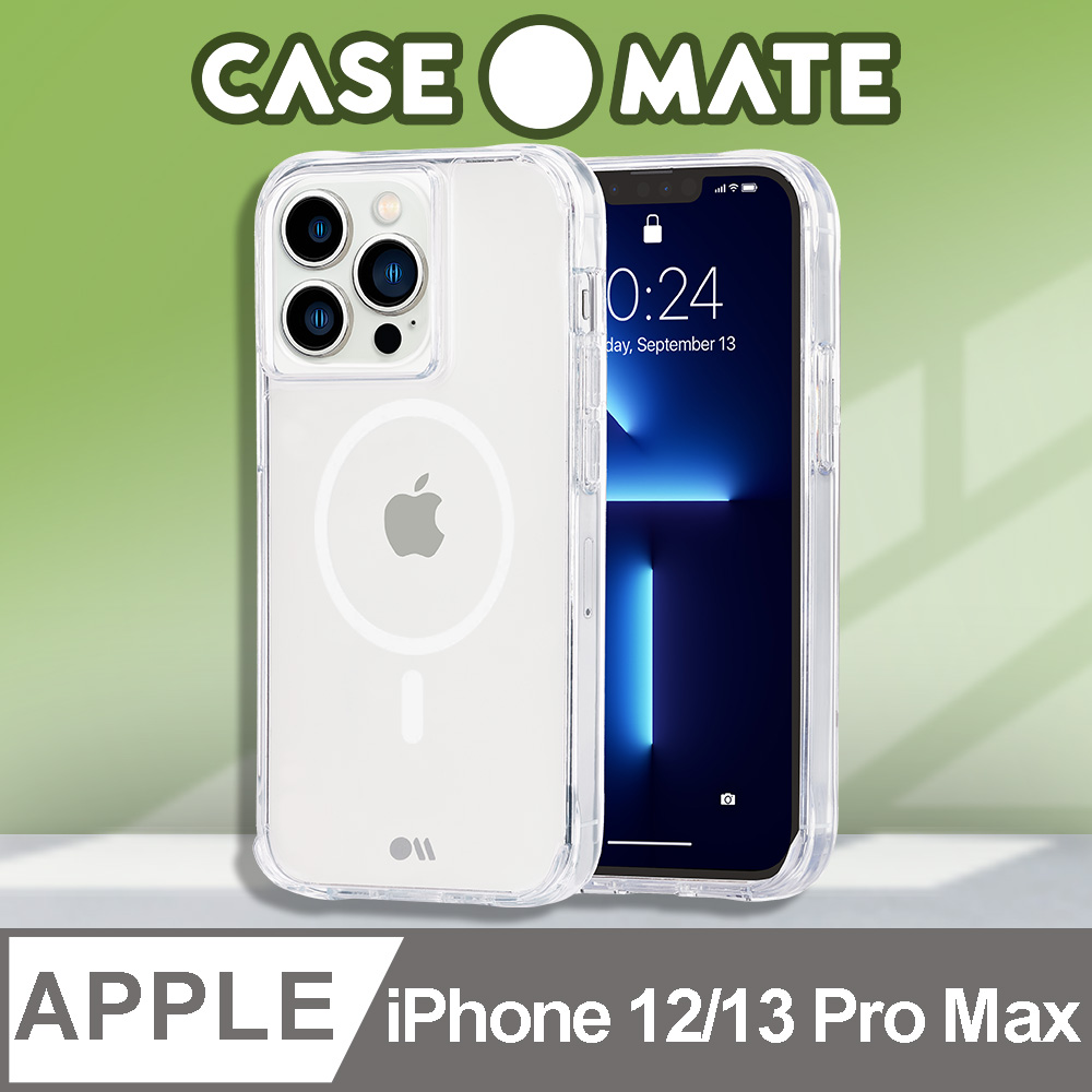美國 Case●Mate iPhone 13 Pro Max Tough Clear Plus 環保抗菌防摔加強MagSafe版手機保護殼