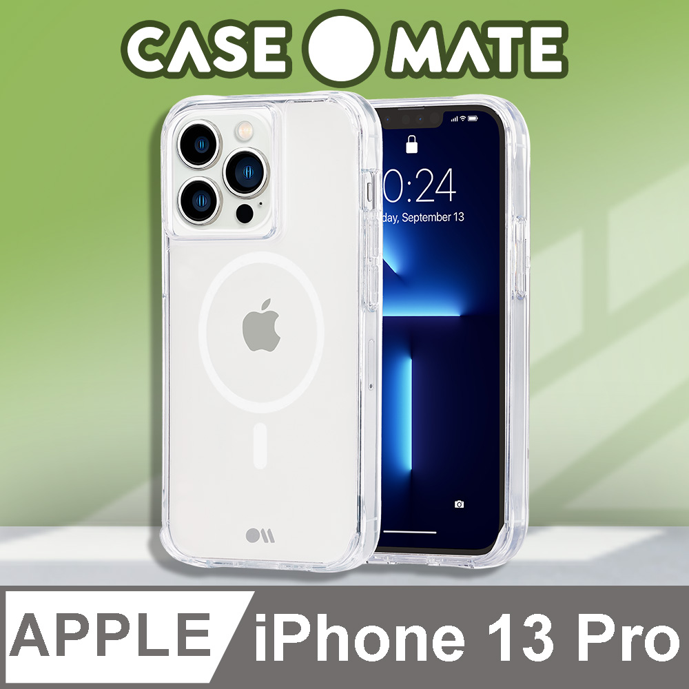 美國 Case●Mate iPhone 13 Pro Tough Clear Plus 環保抗菌防摔加強MagSafe版手機保護殼