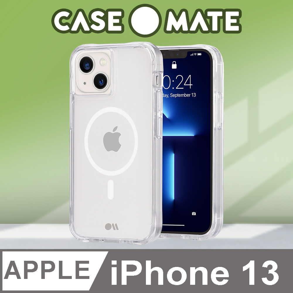 美國 Case●Mate iPhone 13 Tough Clear Plus 環保抗菌防摔加強MagSafe版手機保護殼