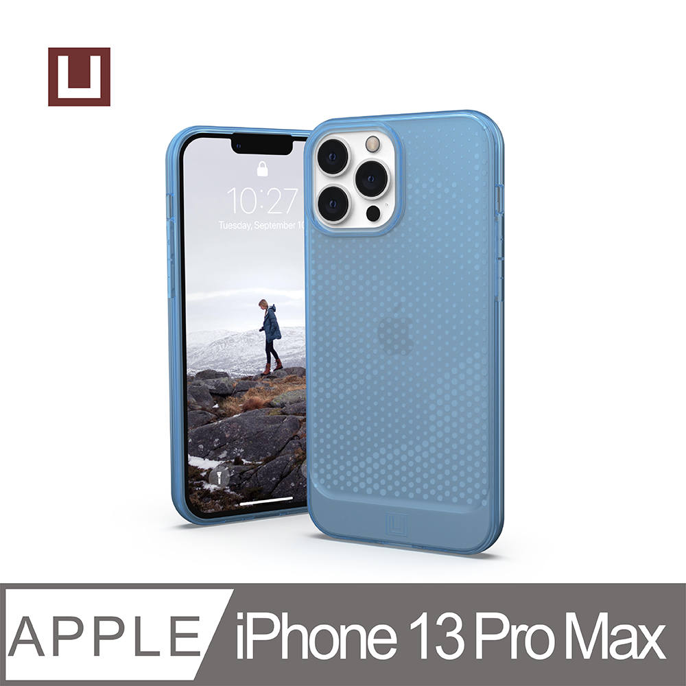 [U iPhone 13 Pro Max 耐衝擊保護殼-亮透藍