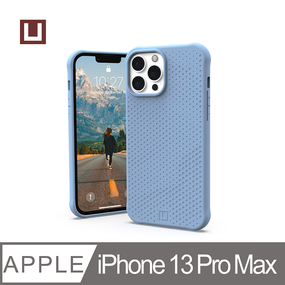 [U iPhone 13 Pro Max 耐衝擊矽膠保護殼-藍