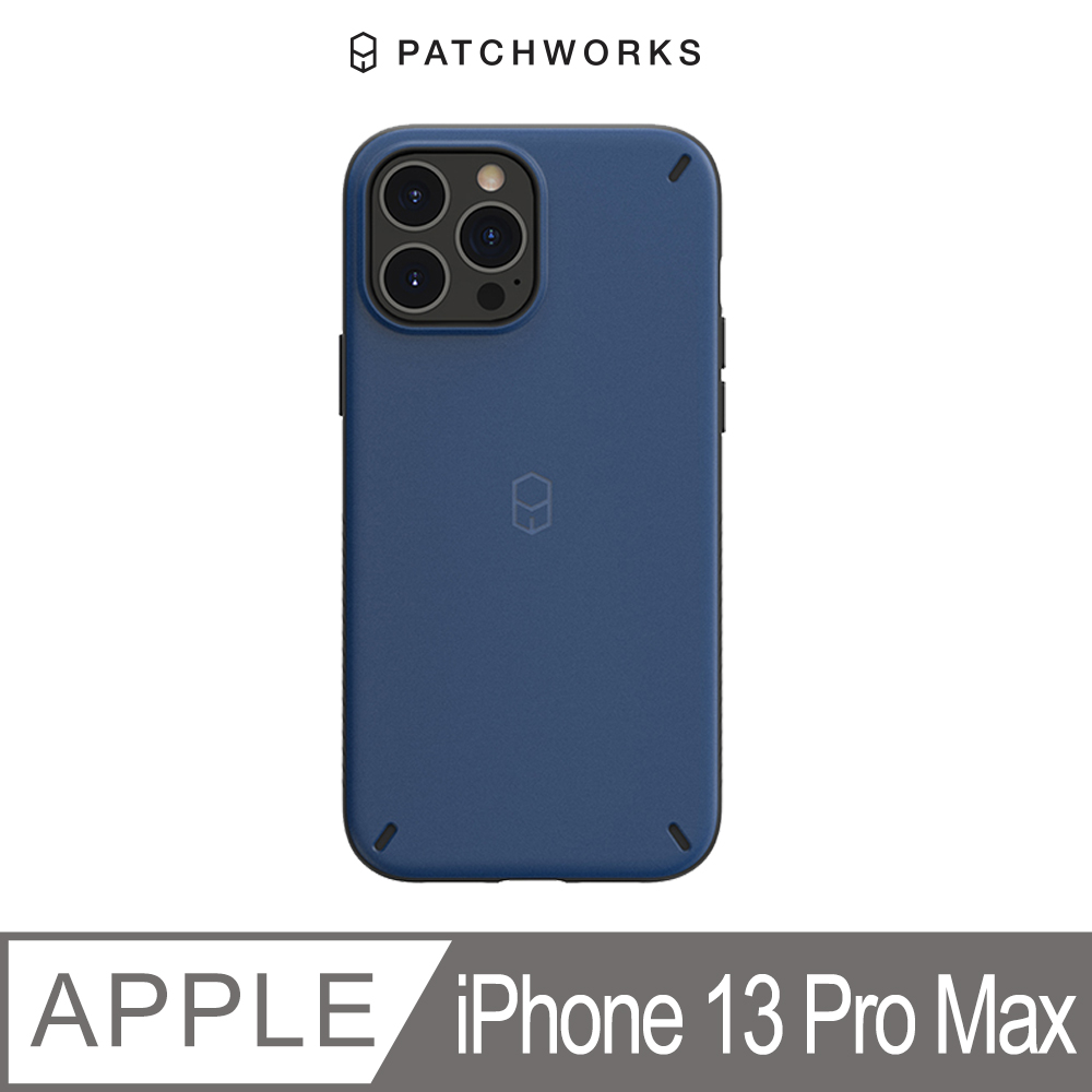 PATCHWORKS ITG+ 軍規防摔殼-iPhone 13 Pro Max (6.7吋)藍