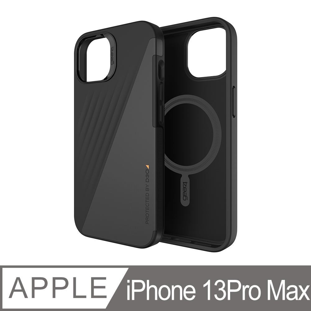 Gear4 iPhone 13 Pro Max 6.7吋 D3O® 布魯克林黑色皮革磁吸款-頂級軍規(4米)防摔保護殼