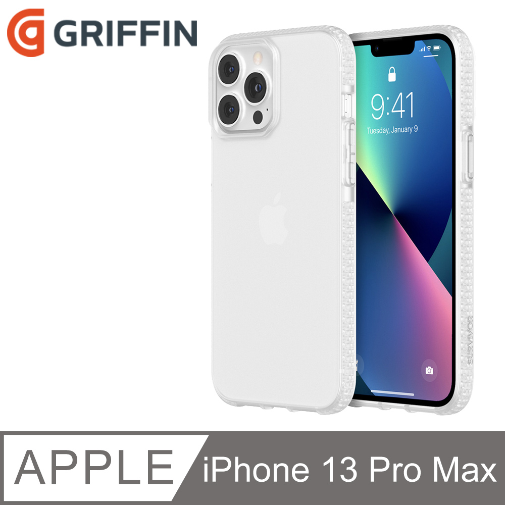Griffin iPhone 13 Pro Max (6.7吋) Survivor Clear軍規防摔殼-透明(1.8米防摔)