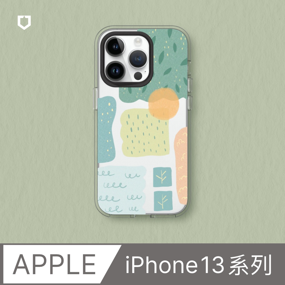【犀牛盾】iPhone 13系列Clear透明防摔手機殼｜獨家設計-森林幾何