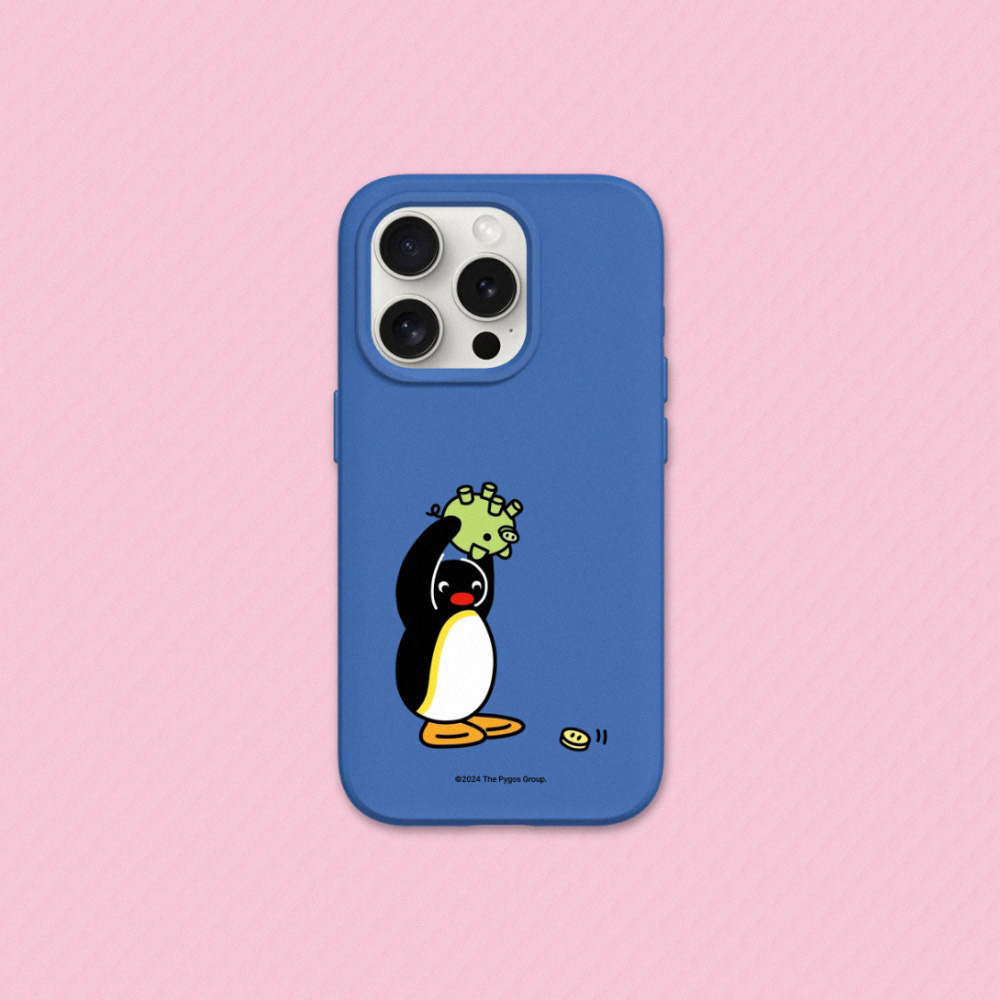 【犀牛盾】iPhone 15系列SolidSuit防摔背蓋手機殼｜Pingu企鵝家族系列-Pingu - 月底了嗎？(多色)