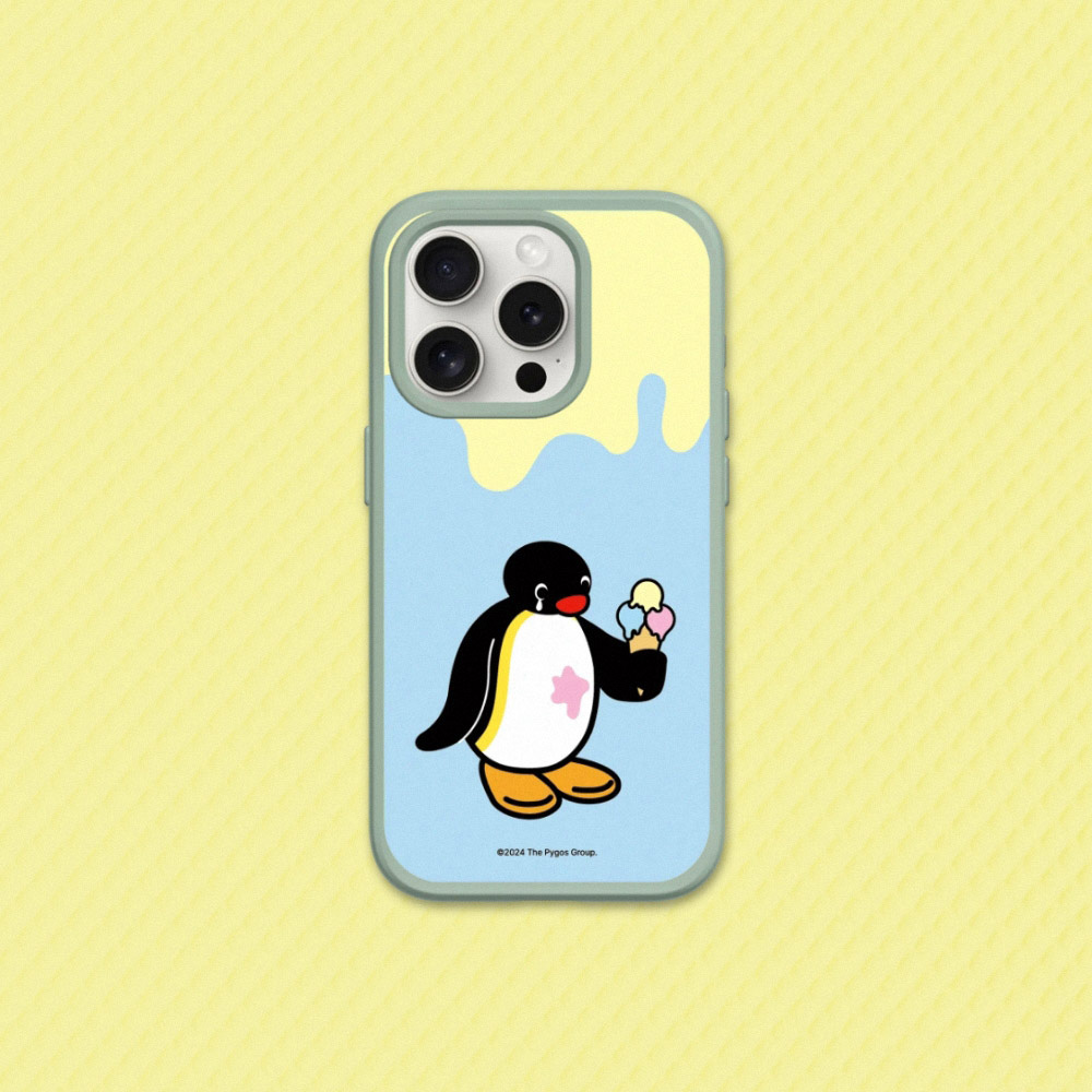 【犀牛盾】iPhone 12系列SolidSuit防摔背蓋手機殼｜Pingu企鵝家族系列-Pingu - 我的冰淇淋(多色)