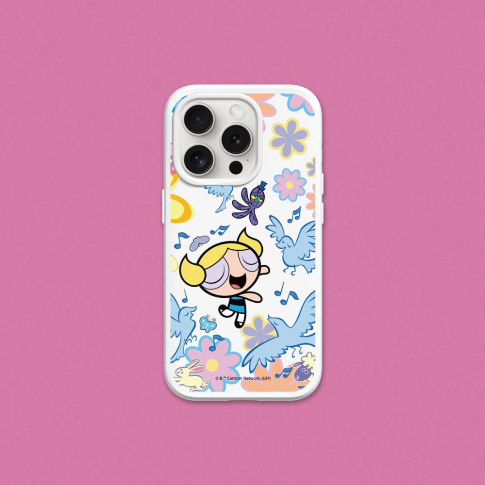 【犀牛盾】iPhone 16系列SolidSuit防摔背蓋手機殼｜飛天小女警系列-泡泡(多色可選)