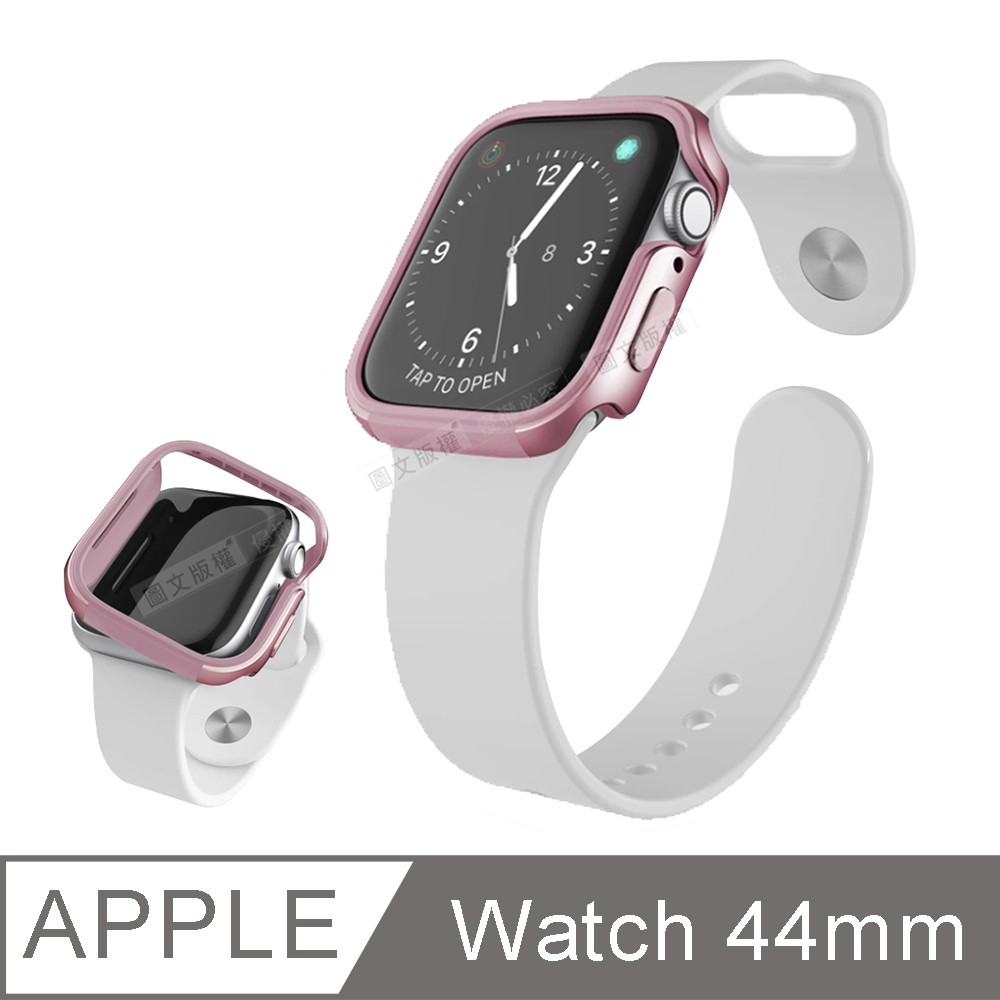 刀鋒Edge系列 Apple Watch Series 6/SE (44mm) 鋁合金雙料保護殼 保護邊框(玫瑰金)