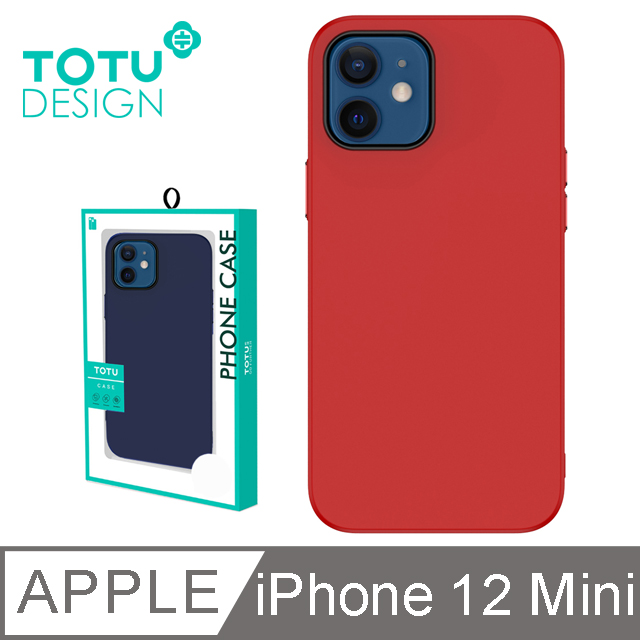 【TOTU】iPhone 12 Mini 手機殼 i12 Mini 保護殼 5.4吋 防摔殼 電鍍按鍵 原品系列 紅色