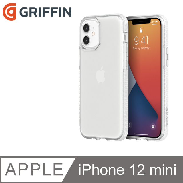 Griffin Survivor Clear iPhone 12 mini 透明軍規防摔殼(1.8米防摔)