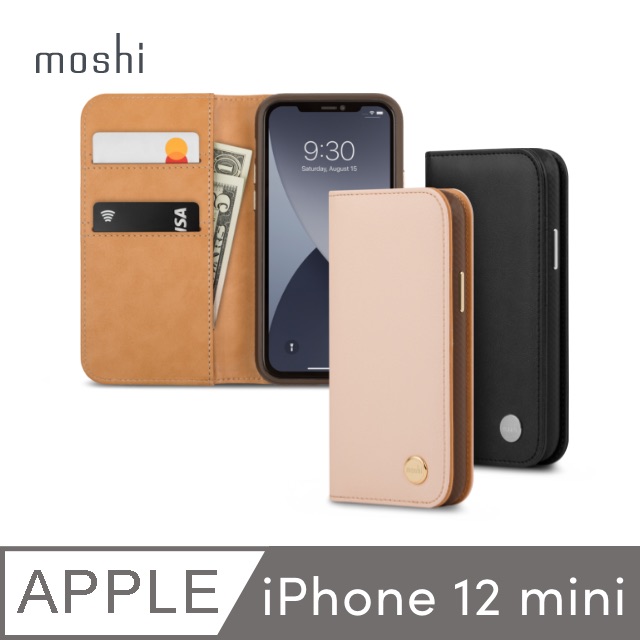 Moshi Overture for iPhone 12 Mini 磁吸可拆式卡夾型皮套