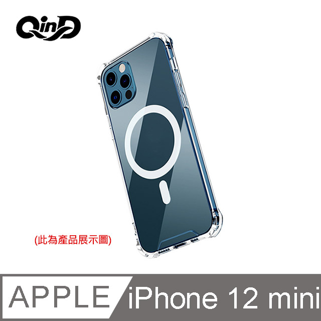 QinD Apple iPhone 12 mini 5.4吋 MagSafe 四角防摔磁吸殼