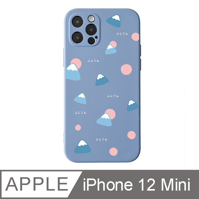iPhone 12 Mini 5.4吋 Fujisan富士山經典亂花全包抗汙iPhone手機殼