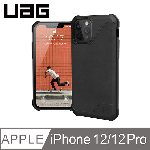 UAG iPhone 12/12 Pro 耐衝擊保護殼-皮革黑