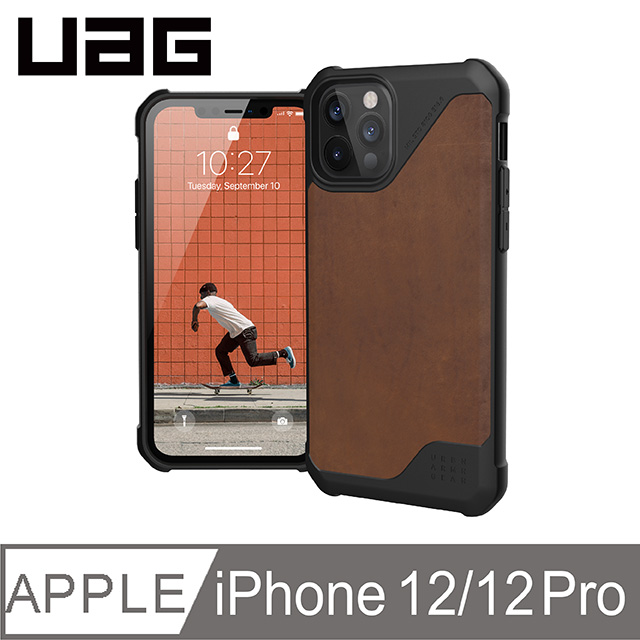 UAG iPhone 12/12 Pro 耐衝擊保護殼-皮革棕
