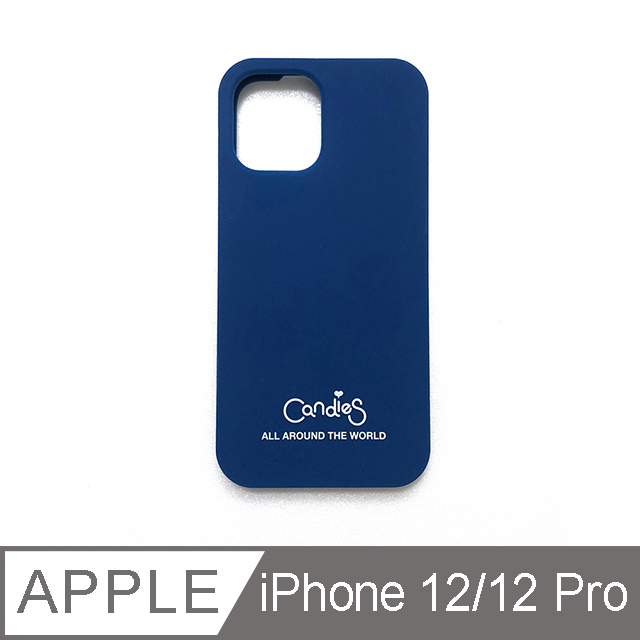 【Candies】Simple系列 Candies logo素面殼(海軍藍) - iPhone 12 / 12 Pro