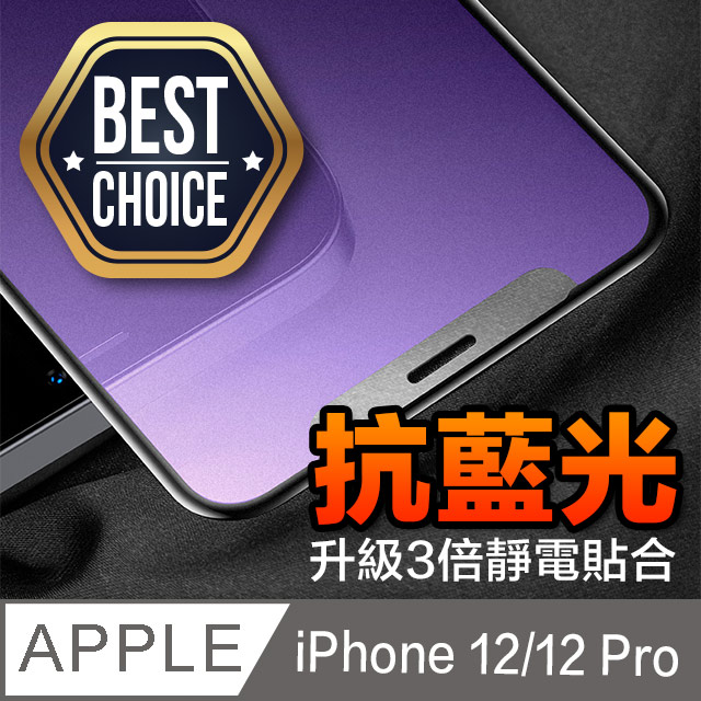 iPhone 12 / 12 Pro【2.5D】抗藍光 鋼化玻璃膜