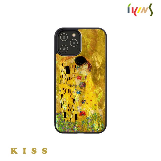 Man&wood iPhone 12 / 12 Pro 天然貝殼 造型保護殼-黃金之吻 KISS