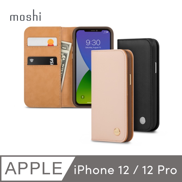 【moshi】iPhone 12/12 Pro Overture 磁吸可拆式卡夾型皮套