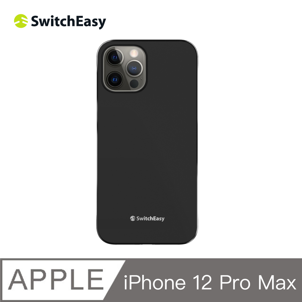 美國SwitchEasy NUDE 裸機手感 6.7吋 iPhone 12 Pro Max電鍍邊框手機保護殼, 星砂黑