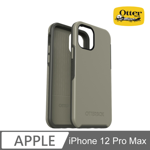 OtterBox iPhone 12 Pro Max Symmetry炫彩幾何保護殼-灰綠